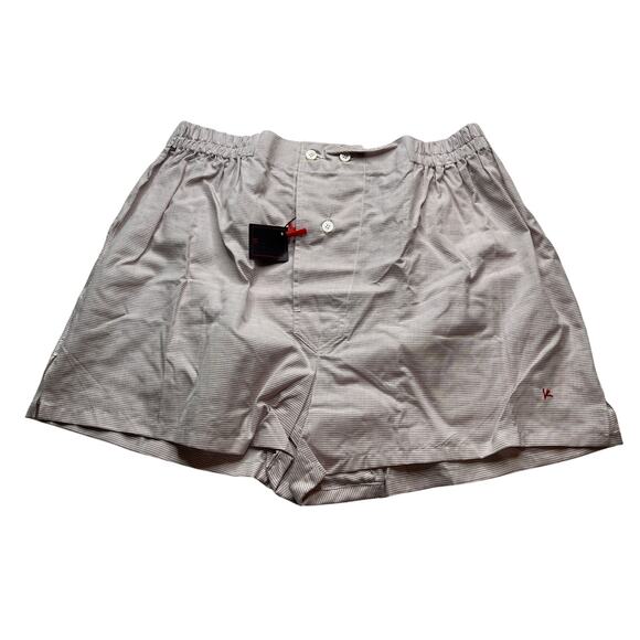 10-6 ISAIA Men's Underwear Boxers White/Red Medium